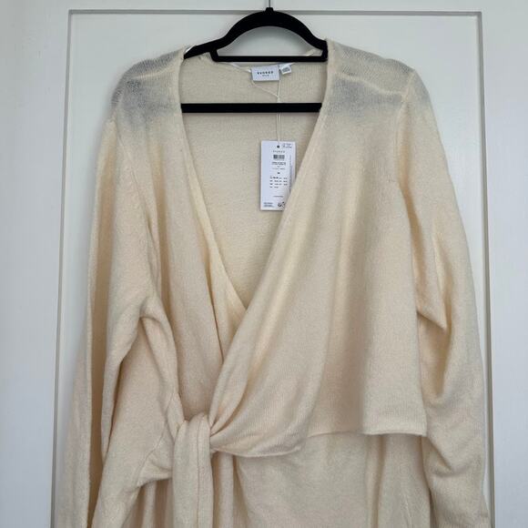 NWT Evoked Vila Womens Curve Viemma L/S Wrap Mid Calf Knit Dress Size US 22 - Picture 3 of 11